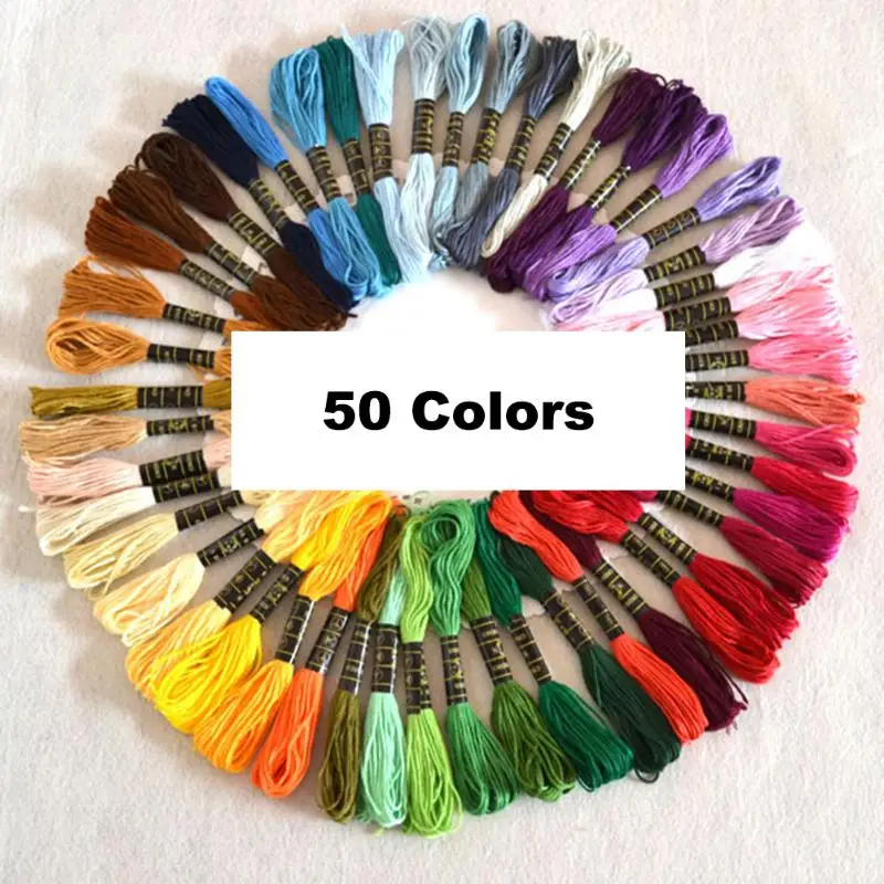 50 цветов вышивка нитки ручной вышивки крестом нить похожие Вышивание мотки ремесло шитье одежды и ткань s