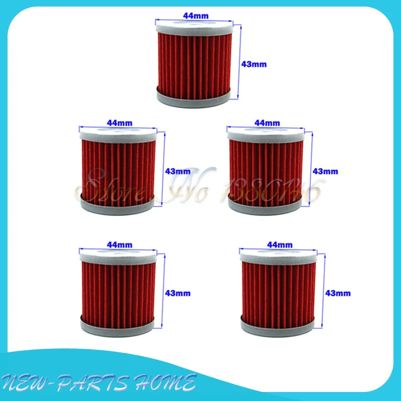 5pcs Oil Filter For Suzuki Ltz Bike Ltr Drz 400 400x 400sm Klx 400sr