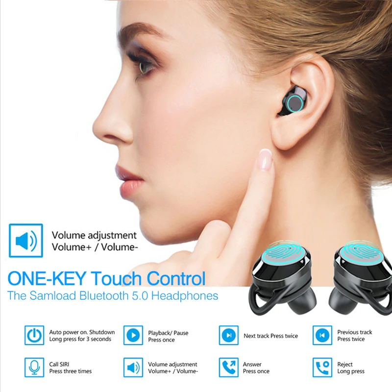 Bluetooth наушники с микрофоном водонепроницаемые беспроводные спортивные