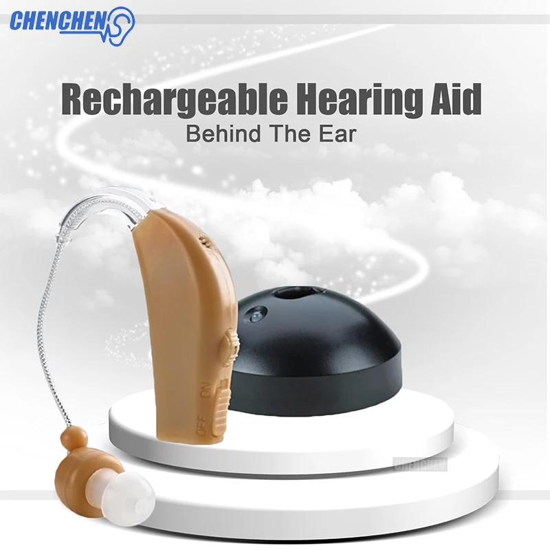 

Rechargeable Ear Hearing Aid Mini Device Ear Amplifier Digital Hearing Aids Behind The Ear For Deaf Elderly Acustico EU/US Plug