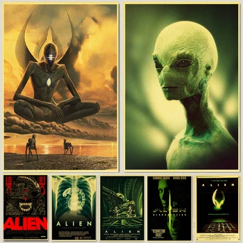 

Vintage Alien Classic Movie retro posters kraft wall paper High Quality Painting For Home Decor wall stickers