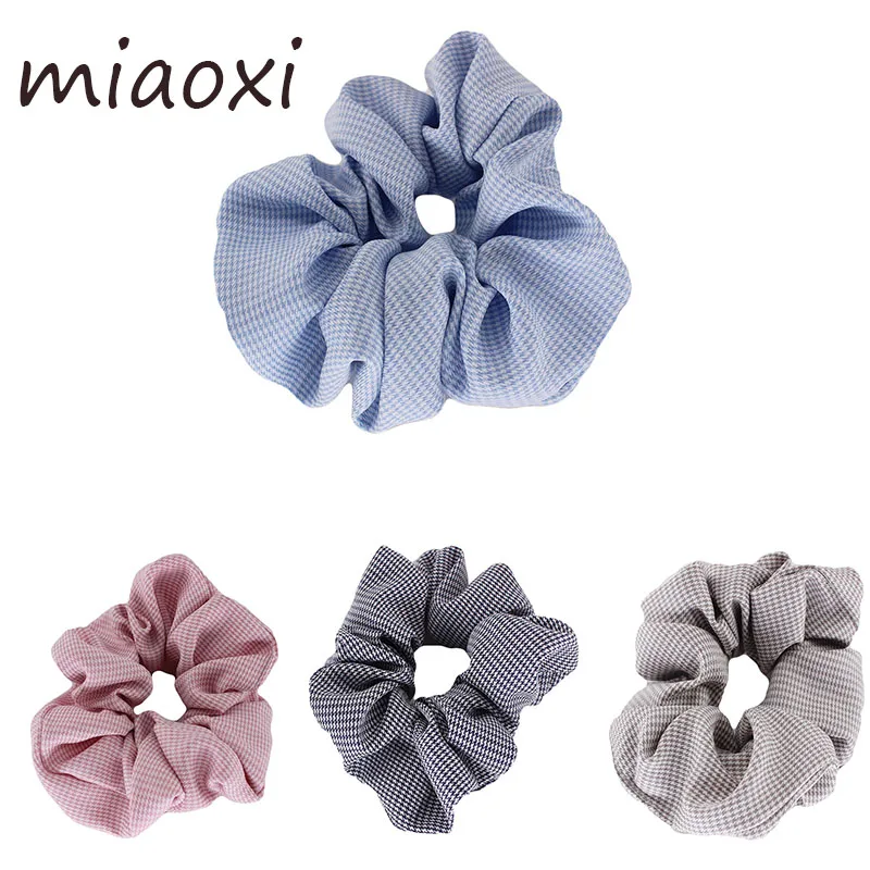 

New Fashion Women Elastic Hair Bands Plaid Big Size Adult Girls Beauty Headbands Hair Ties For Women's Hair Accessories Headwear