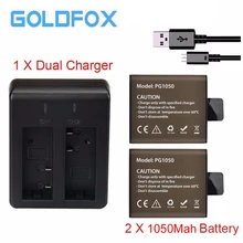 For EKEN 2pcs Battery + Dual Charger For EKEN H9 H9R H3 H3R H8PRO H8R H8 pro V8S SJ4000 SJ5000 action camera