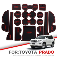 Porta slot pad Per Toyota Land Cruiser Prado 2010-2019 150 LC150 J150 Porta Scanalatura Zerbino Automotive Interni -antiscivolo Zerbino s Polvere Zerbino s