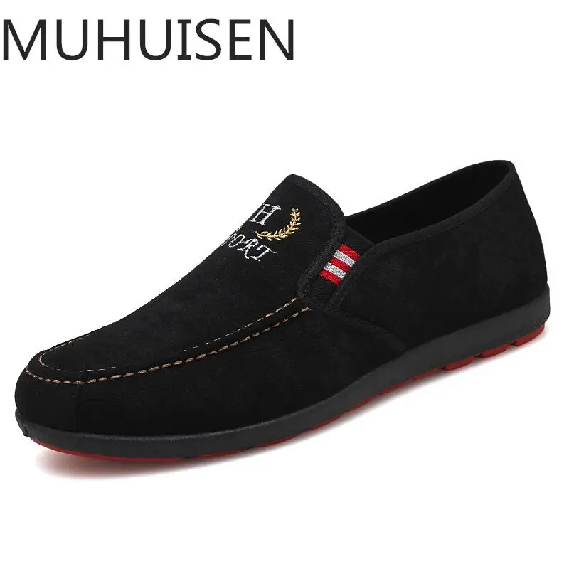 

Old Beijing Shoes Men's Summer Net Shoes Breathable Casual Shoes Low To Help Pedal Washed Canvas Peas Shoes