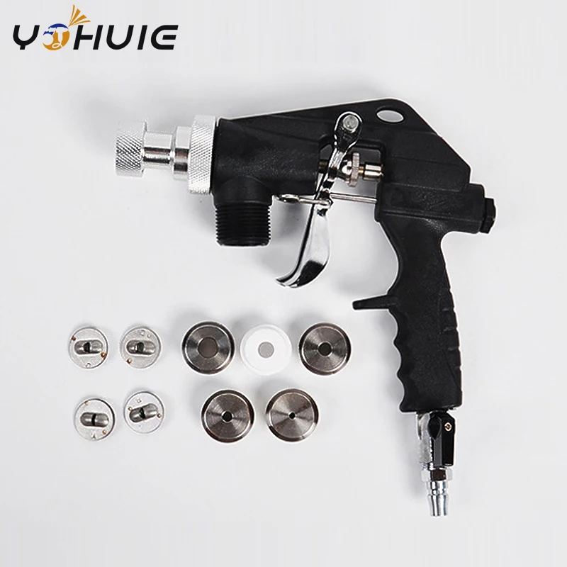 

YOHUIE Nylon fiber sandblasting HVLP Air Paint Spray Guns real stone paint compressor Sandblaster Gun Airbrush 9pcs Nozzle