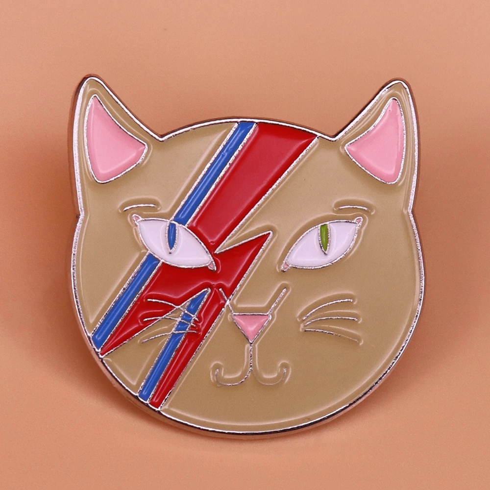 David Bowie enamel pin badge gift retro music album artist Ziggy Stardust