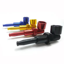 1Pcs Fashion 4 Colors Screws Metal Pipes Weed Tobacco Pipe Smoking Pipe Mill Smoke Narguile Weed Grinder DIY Smoking Accessories