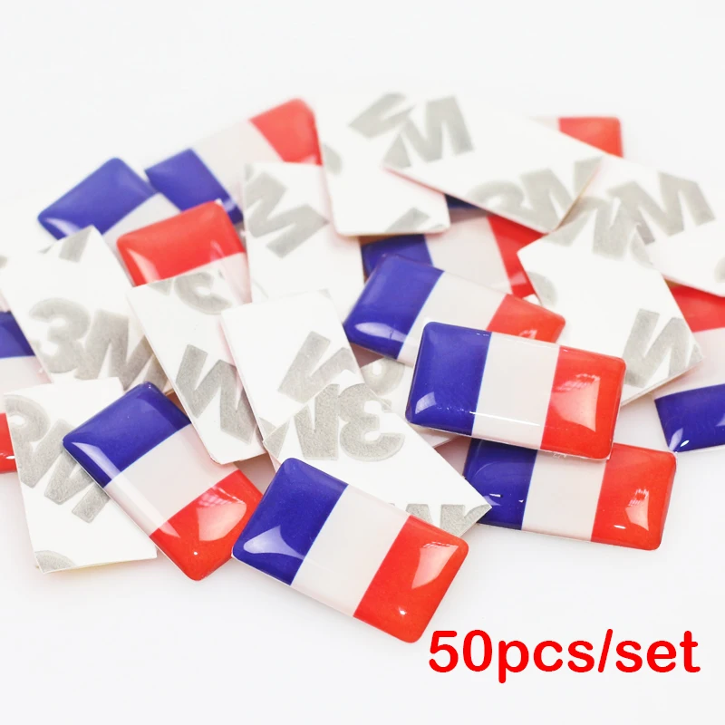 LINGUO 50pcs/lot, New Car styling France small Decorative Badge Hub caps Steering wheel for citroen jeep ferrari Car Sticker