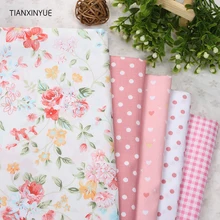 5 шт. 40 см* 50 см ткань ручной работы оранжевая Цветочная хлопчатобумажная ткань для лоскутного шитья Telas Tissus Лоскутная диванная подушка ткань