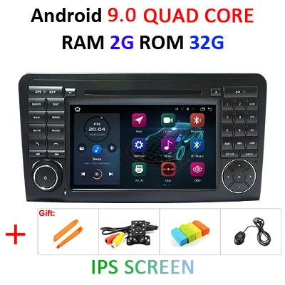 Android 9,0 DSP ips 4G 64G 8 Core 2 DIN DVD для Mercedes Benz ML GL CLASS W164 ML350 ML500 GL320 gps Радио навигационный экран - Цвет: 9.0 2G 32G IPS