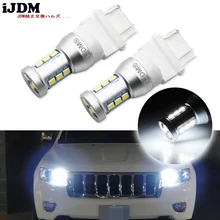IJDM – ampoules Canbus blanches 6000K, LED 3157 3357 T25 pour feux de jour, DRL pour Jeep Grand Cherokee 3457 et plus 12V