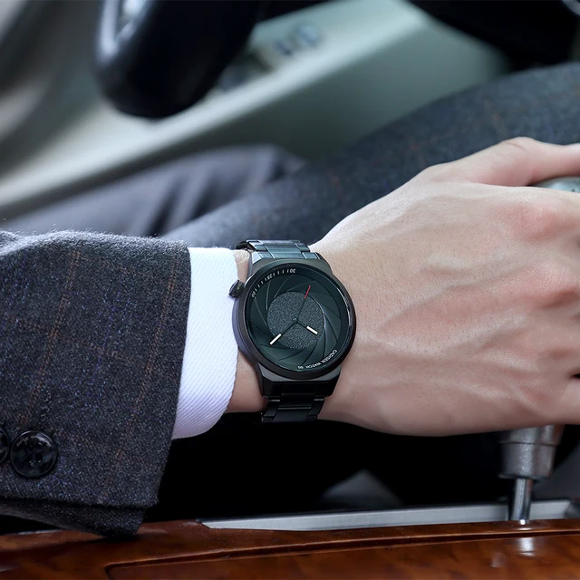 2018 New Creative Camera shutter Style Cadisen Top Brand Luxury Men Casual Quartz Watch Men Business Waterproof relogio clock