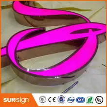 Пользовательские светодиодные вывески из нержавеющей стали канал надписи