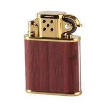 Деревянная зажигалка, металлический бутан, фонарь, газовая зажигалка, многоразовая сигарета, ретро гаджеты, бар, зажигалки для сигар, для мужчин, подарок