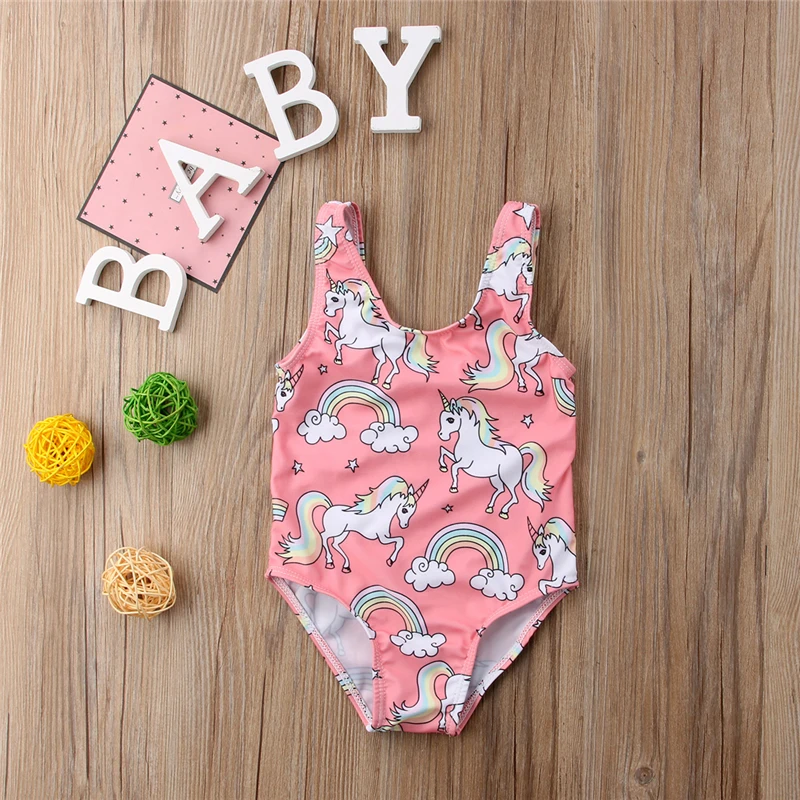 

Unicorn One Piece Swimsuit Summer Newborn Toddler Baby Kids Girl Swimsuit Swimwear Swimming Bikini Girls Bathing Suit Beachwear