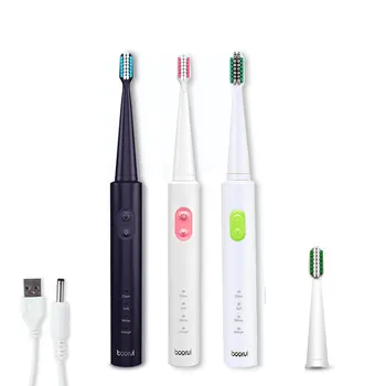 

High Power Sonic Electric Toothbrush Rechargeable USB Charge 2 Pcs Replaceable Heads Timer Teeth Waterproof Electric Tooth Brush
