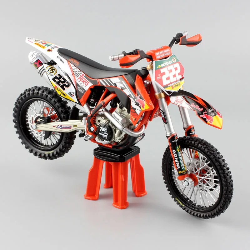 1 12 Масштаб Мини red bull KTM SXF 350 2011 antonio No#222 мотоцикл redbull MX Мотокросс литая под давлением модель dirt ENDURO гоночный велосипед игрушка