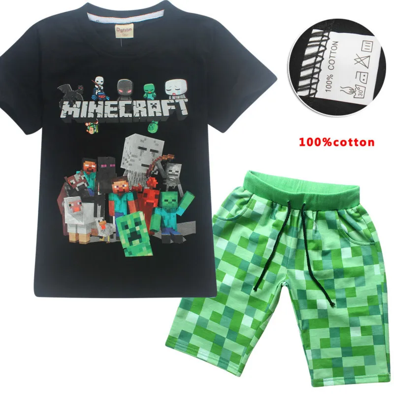 

Boys Girls T-shirts+ pants sets Short Sleeve Tops Tees 2019 New Cartoon Summer Pure Cotton T Shirts Children's Clothes stylish