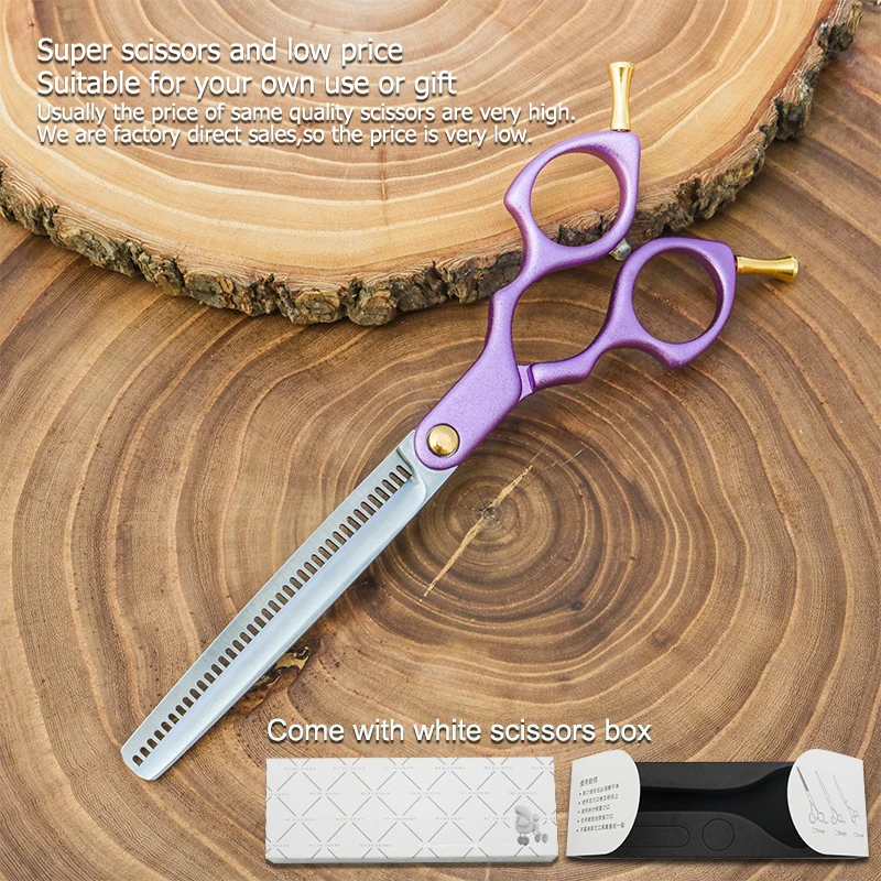 Professional Dog Grooming Scissors 6.5 Inch Dog Hair Thinning Scissors Light weight 6 color Japan 440C Kingbird dog grooming scissors dog grooming scissors kit