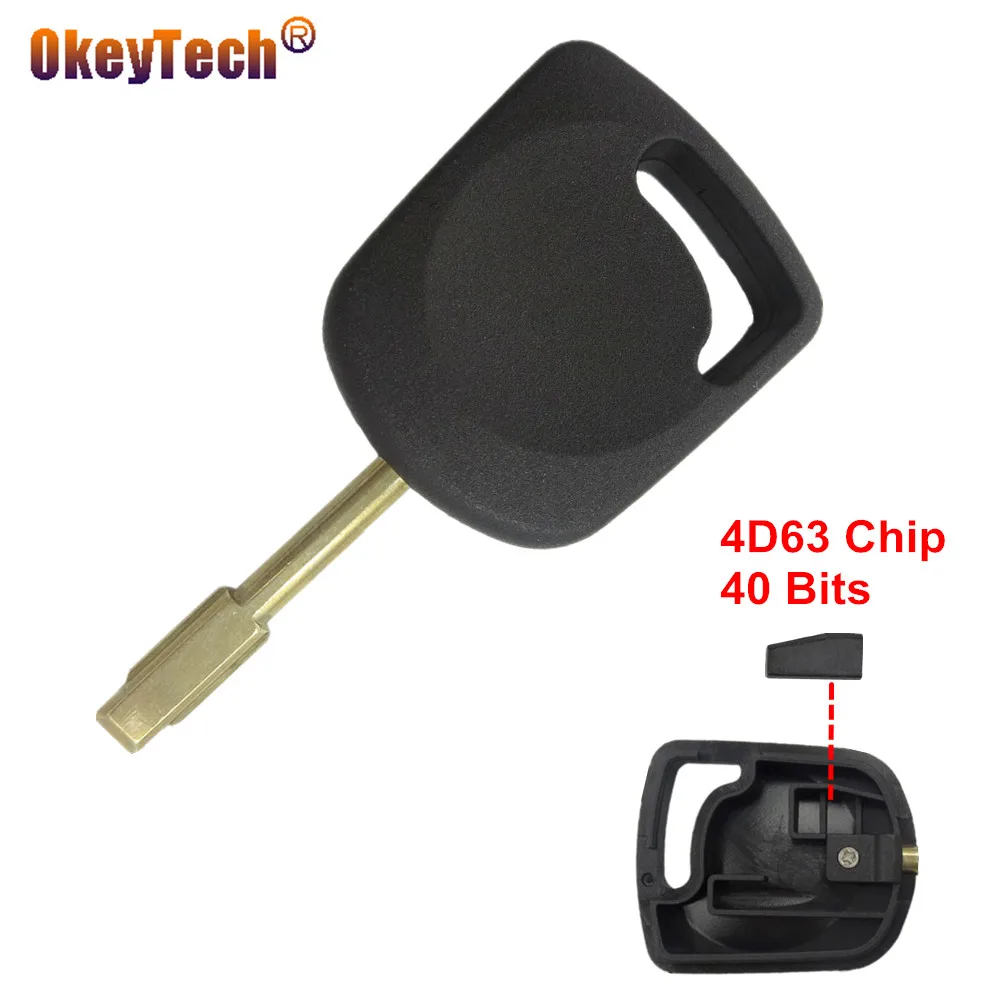 

OkeyTech 4D63 Chip 40 Bits Car Key Shell Fob Transponder Key For Ford Focus Mondeo KA Jaguar XJ8 Transit Connect FO21 Blade