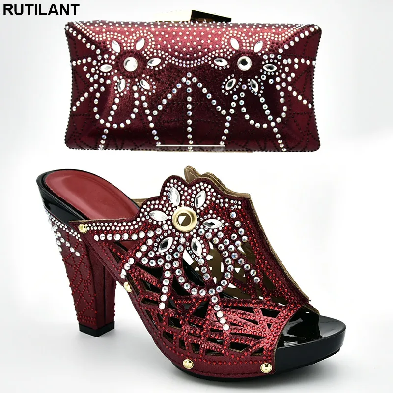 

New Arrival Bag and Shoes Set Italy Italian Matching Shoe and Bag Set Shoe and Bag Set for Party In Women Shoe and Bag Set 2019