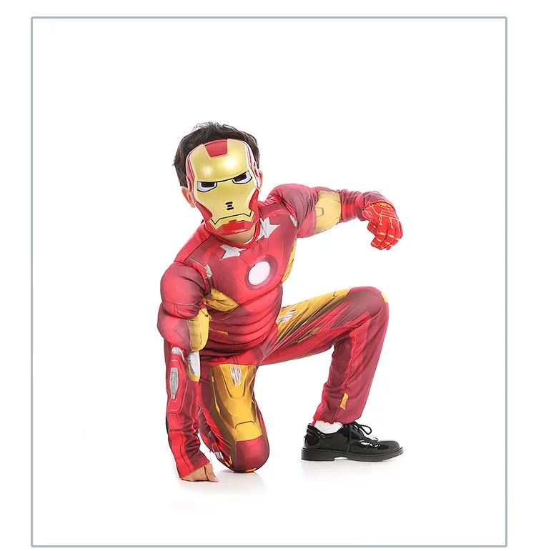 Карнавальный маскарадный костюм Железного человека; детское нарядное платье; костюмы Железного человека на Хэллоуин для детей; Детские костюмы для мальчиков и девочек «мстители»