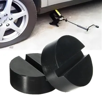 

2Pcs 2.4x6cm Universal Slotted Frame Rail Floor Jack Guard Adapter Lift Rubber Pads Black Durable Soft Polyurethane Car Repair