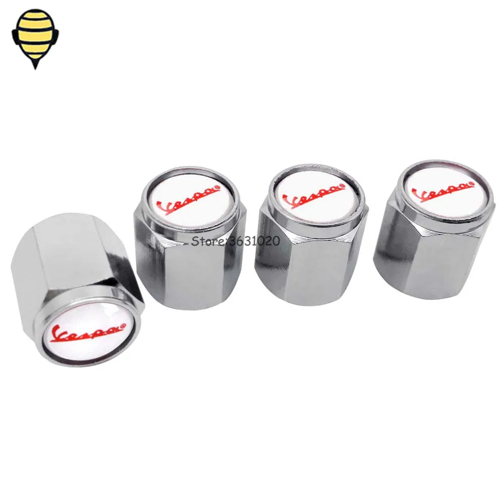 

Wheel Valve Stem Caps For Vespa Piaggio Beverly GTS 300 PX 125 Scooter Primavera 946 180SS LX Tire Valve Rim Sticker Car styling