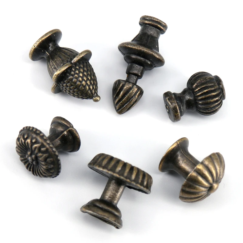 

10PCS Vintage Metal Hardware Wooden box Jewelry boxes Drawer knobs Small Pull handles Cabinet pulls