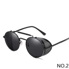 Ретро солнцезащитные очки, женские, стимпанк, мужские, круглые, металлические, солнцезащитные очки, брендовые, дизайнерские, с защитой от ультрафиолета, мужские солнцезащитные очки Oculos De Sol