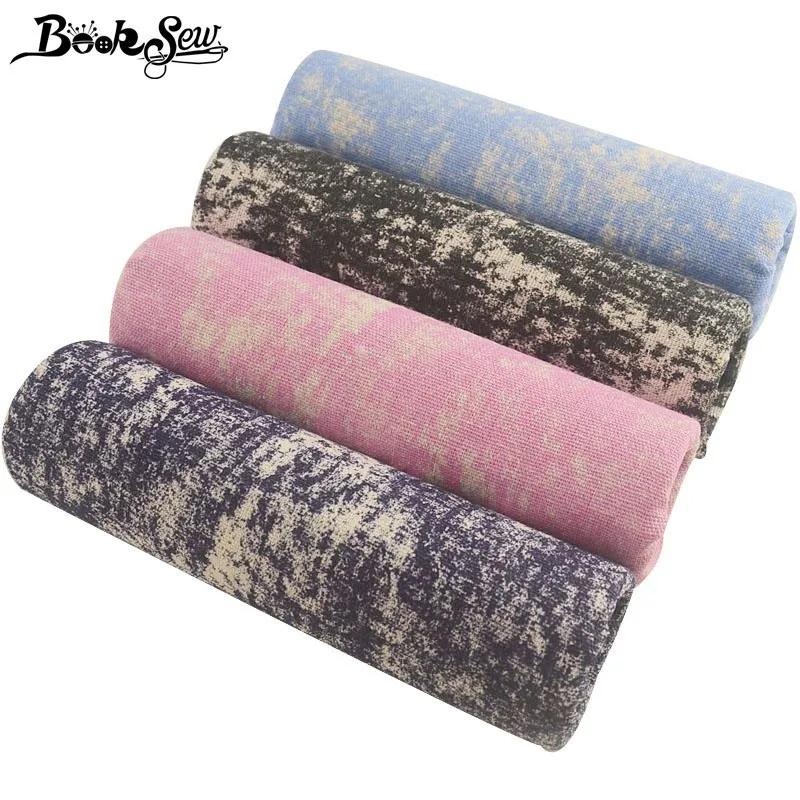 Booksew хлопчатобумажная льняная ткань холщовая мешковины 4 шт. 45x45 см украшение для