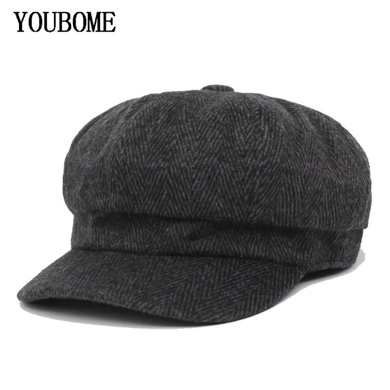YOUBOME новые модные женские Восьмиугольные шляпы для женщин Gorras Planas Newsboy Snapback кепки s женские Casquette зимние Восьмиугольные кепки