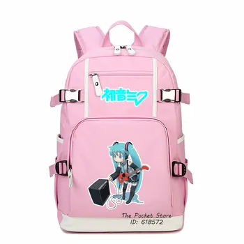 

Cartoon Women Backpack Hatsune Miku Cute Backpack Kawaii School Bags Canvas Laptop Backpack Girl Travel Bagpack Large Bookbag
