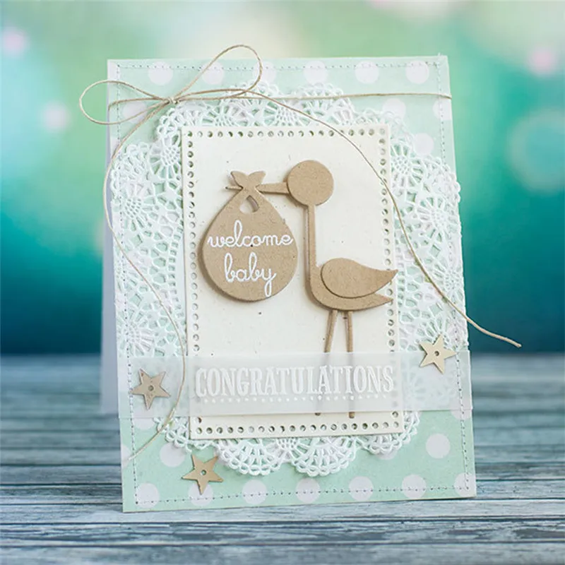 

Naifumodo 6Pcs Stork Stuff Dies Animal Metal Cutting Dies Scrapbooking Craft New 2019 Embossing Stencil Card Paper Decor DIY