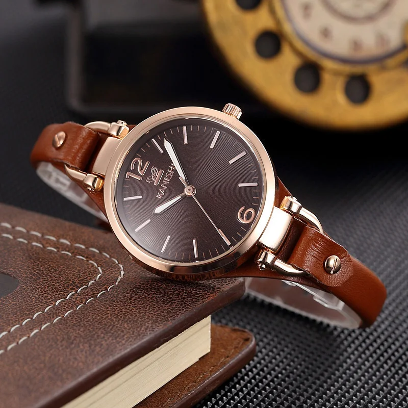 New Women Luxury Leather Geneva  asexual Watches man Watch  