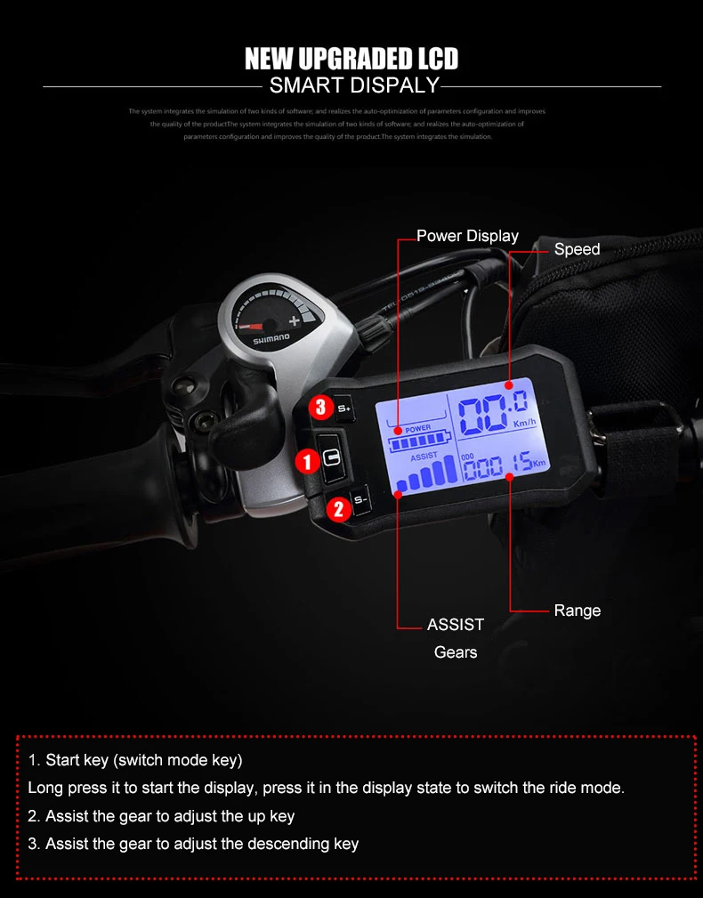 Discount 26inch electric bicycle 21 speed mountain bike assisted ebike folding frame li-ion battery powerful motor 80km range electricty 11