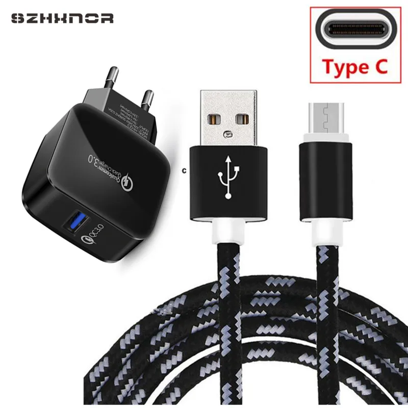 0.2m/1m/2m/3m Long Usb C Qc 3.0 Fast Charger Charge For Motorola Moto