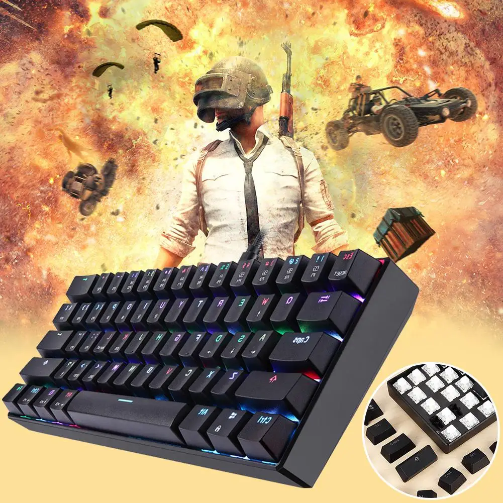 

MOTOSPEED CK61 Portable Mechanical Keyboard RGB Custom Lighting With BOX Axis Machine Separation Mechanical Keyboard