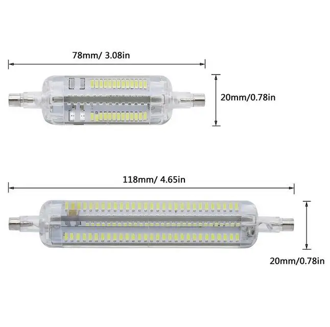 

New Silicone r7s LED Lamp 10W 15W SMD3014 78mm 118mm LED R7S Light Bulb 220-240V Energy Saving Replace Halogen Light