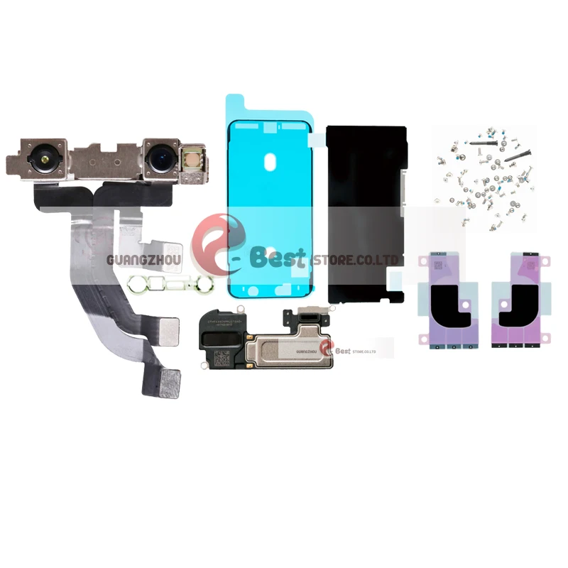

1set LCD Display Screen Backplate Radiating Metal For iPhone X Ear Speaker Front Camera Flex