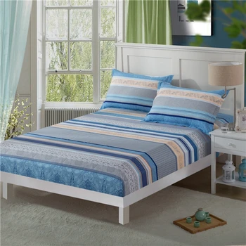 

Fitted Sheet Mattress Cover Bedding 100% Cotton Bed Sheets With Elastic Band Double Queen Size Adults Bedsheet 120/150/180X200CM