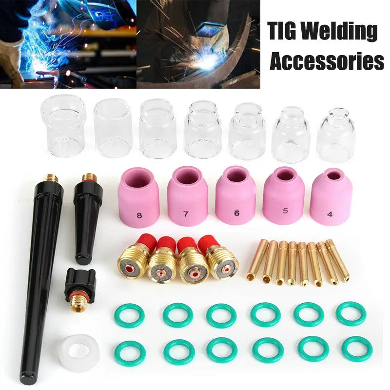 

Machine Welding Torch Set TIG Lens Collet 40Pcs Replacement For WP-9/20/25