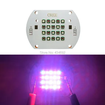 

60W Cree XP-E XPE Plant Grow Led Lamp Light 10PCS Red 620NM + 10PCS Blue 470NM 24-28V 2000mA On Copper PCB Board