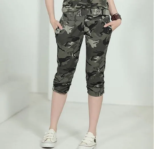 Free Shipping Summer women's Camouflage military cargo pants female straight casual pants overalls plus size sports pants|pants male|pants womenpants extensions - AliExpress