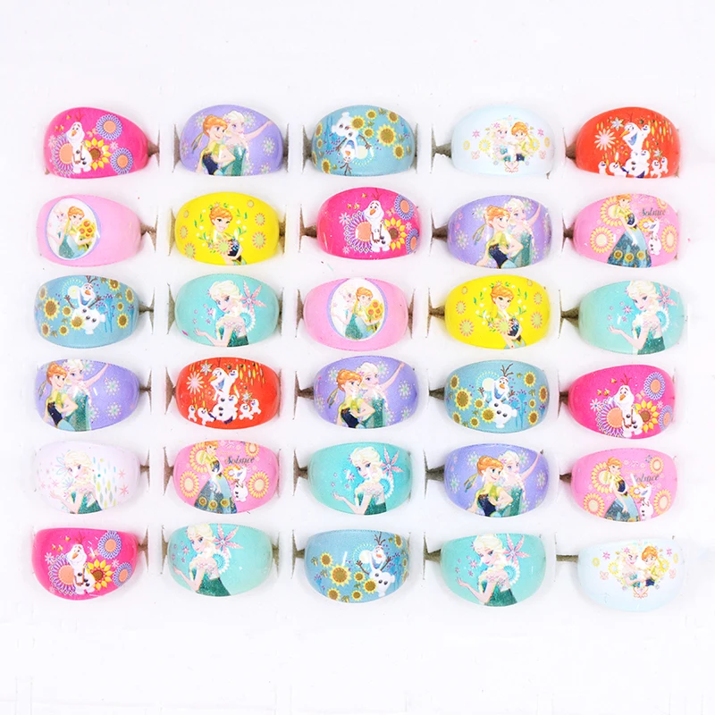 

Wholesale Jewelry Lots 10Pcs snowman Olaf Princess Anna Elsa Kids baby Girls Rings Anillos Birthday Party Gift R040