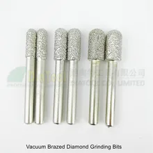 Special Offers 6pcs #4/5/6 Vacuum brazed diamond mounted points Burrs Grinding head Rotary engraving bits