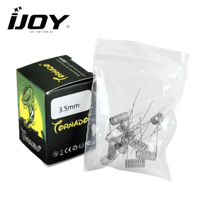 

10pcs 1box IJOY Tornado TSS Coil 3.5mm 5mm Compatible for Griffin rta therem rta ijoy tornado rdta atomizador tank