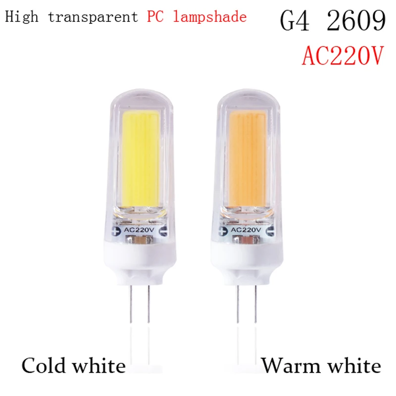 1 шт./лот высокое качество G4 G9 E14 COB светодиодные лампы 6 Вт 9 1505 2609 DC12V AC 220 В заменить