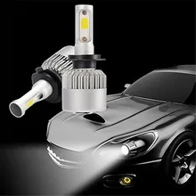 

DIC 2Pcs 16000LM/kit Bright LED Headlight H7 H4 Hi/Lo HB2 9003 Bulb 72W lamp Front Fog Light Car Auto styling 12V Automobiles